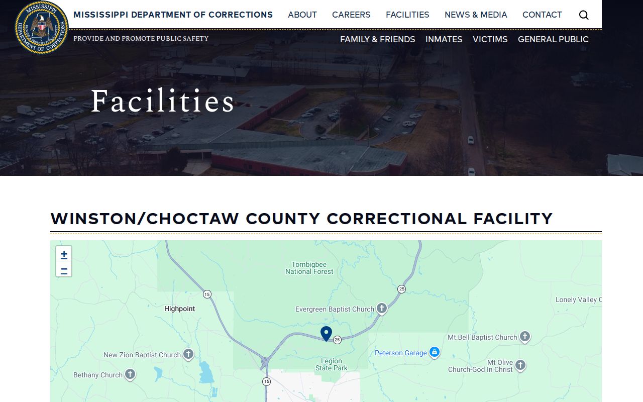 Winston–Choctaw County Regional Correctional Facility MDOC release record source